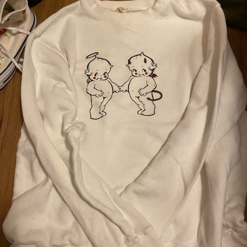 John Galt/Brandy Melville Devil and Angel Cupid Crewneck